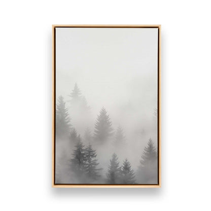 Winter Forest Fog Canvas Print, Set of 3