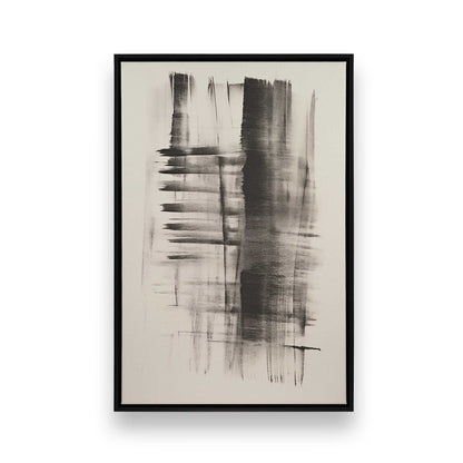 Black Abstract Echoes Canvas Print, Set of 3