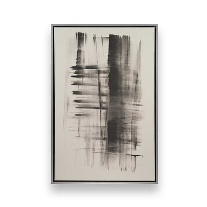 Black Abstract Echoes Canvas Print, Set of 3