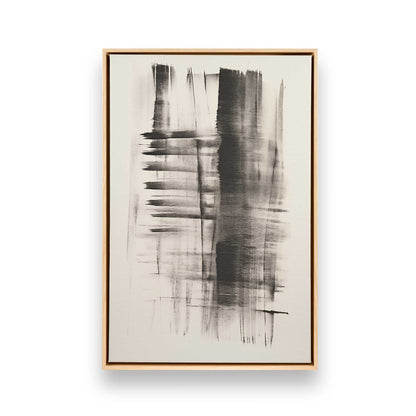 Black Abstract Echoes Canvas Print, Set of 3