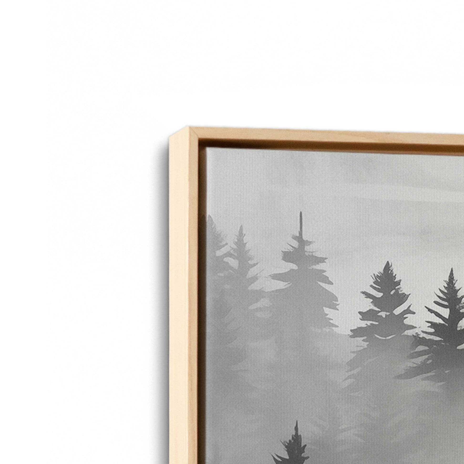 [Color:American Maple], Picture of art in a American Maple frame at an angle