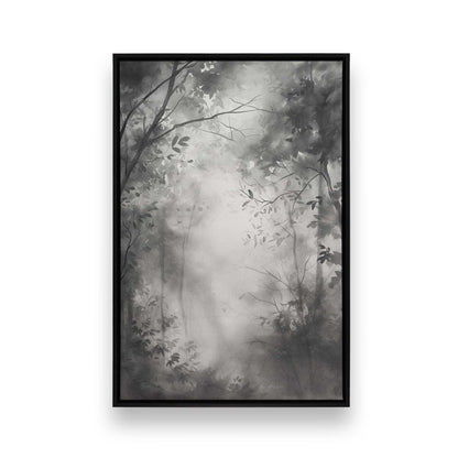 Black and White Forest Trio Canvas Print, Set of 3
