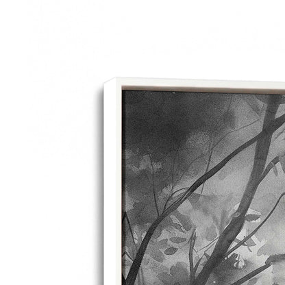 [Color:Opaque White], Picture of art in a White frame at an angle