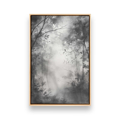 Black and White Forest Trio Canvas Print, Set of 3