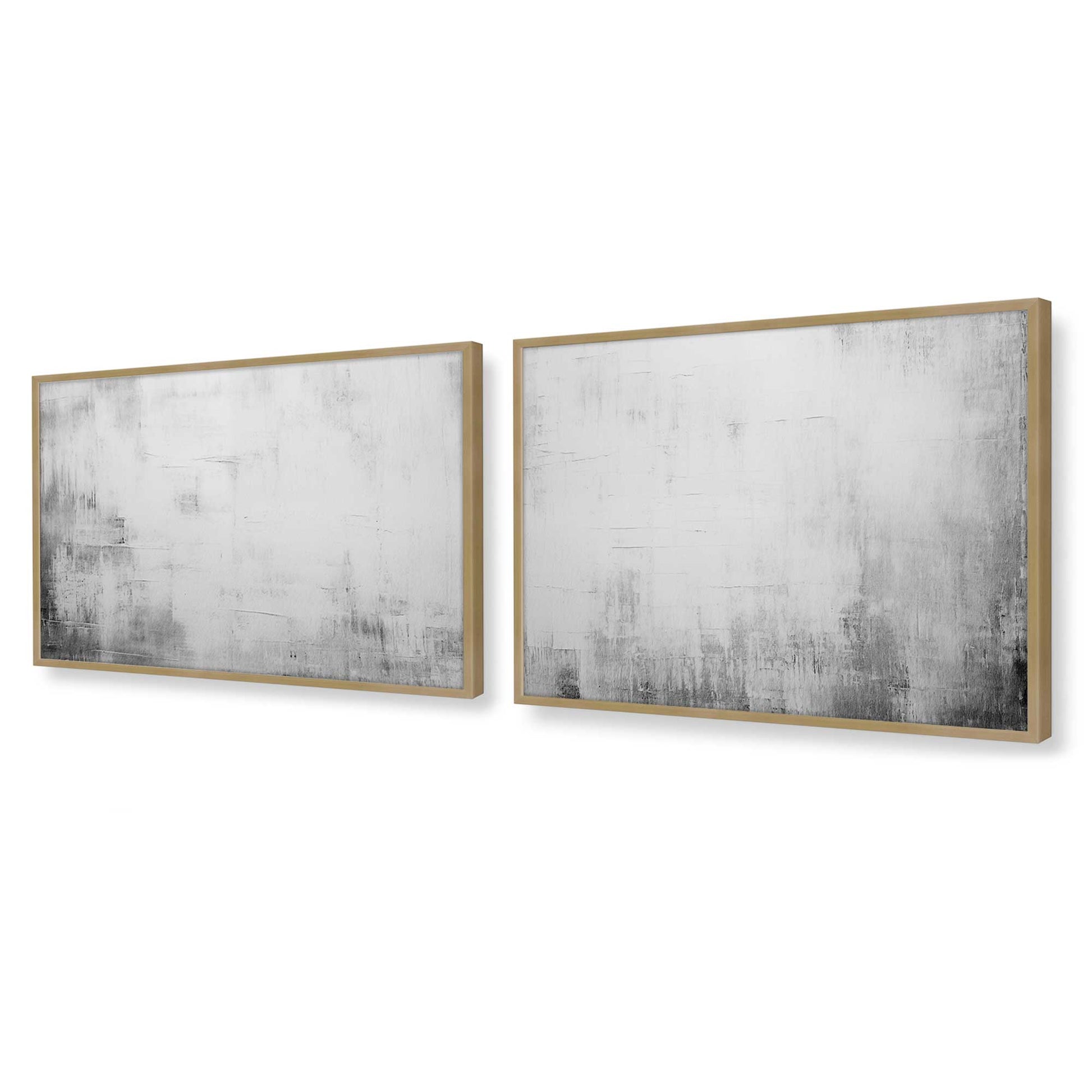 [Color:Brushed Gold], Picture of art in a Brushed Gold frame at an angle