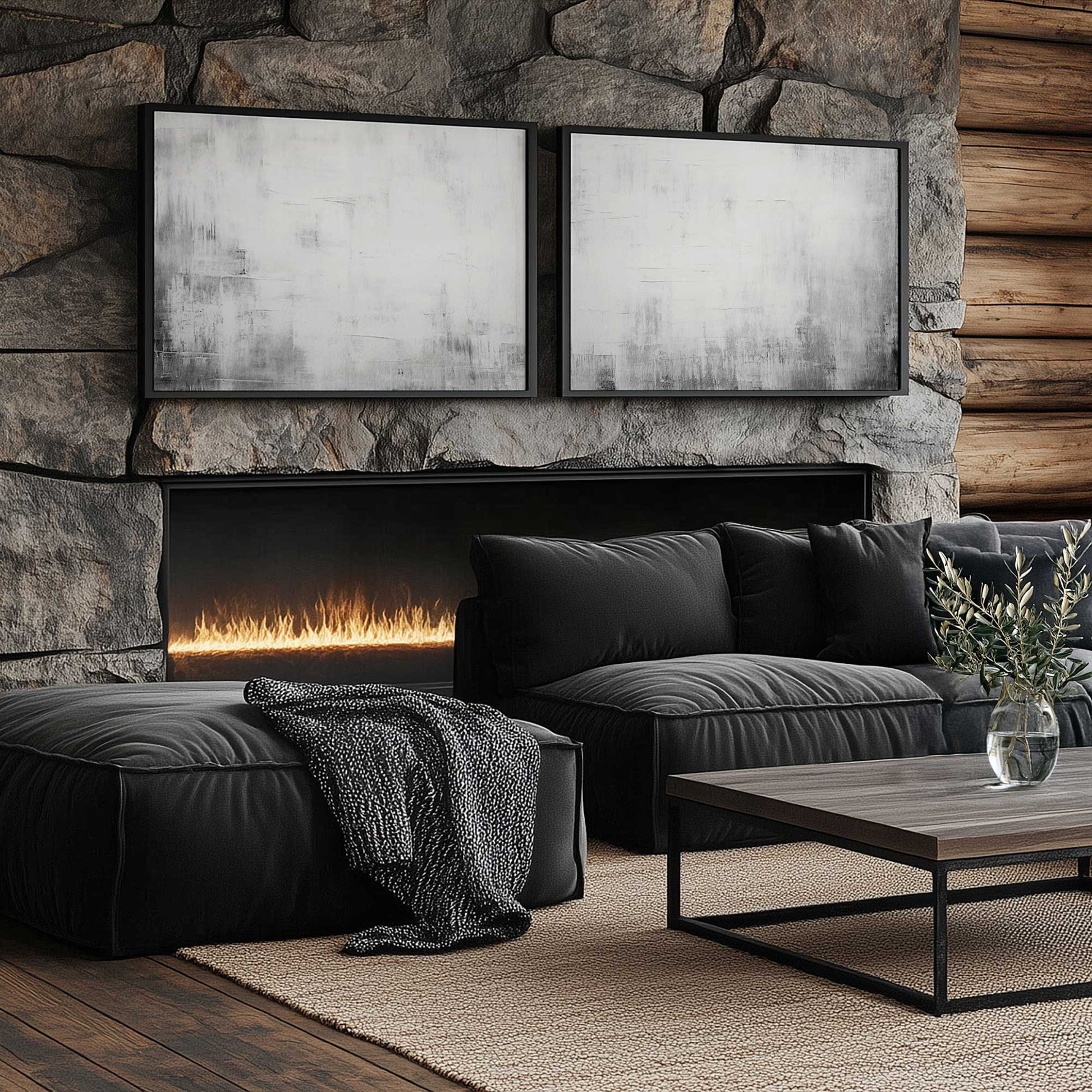 [Color:Satin Black], Picture of art in a Satin Black frame