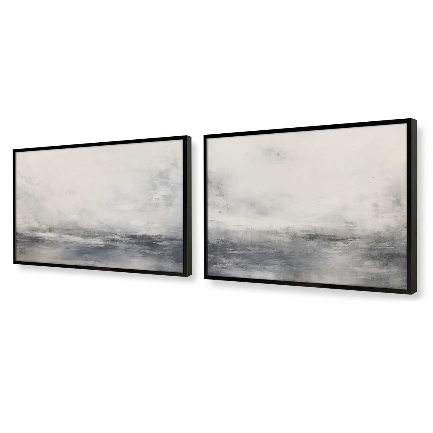 [Color:Satin Black], Picture of art in a Satin Black frame at an angle