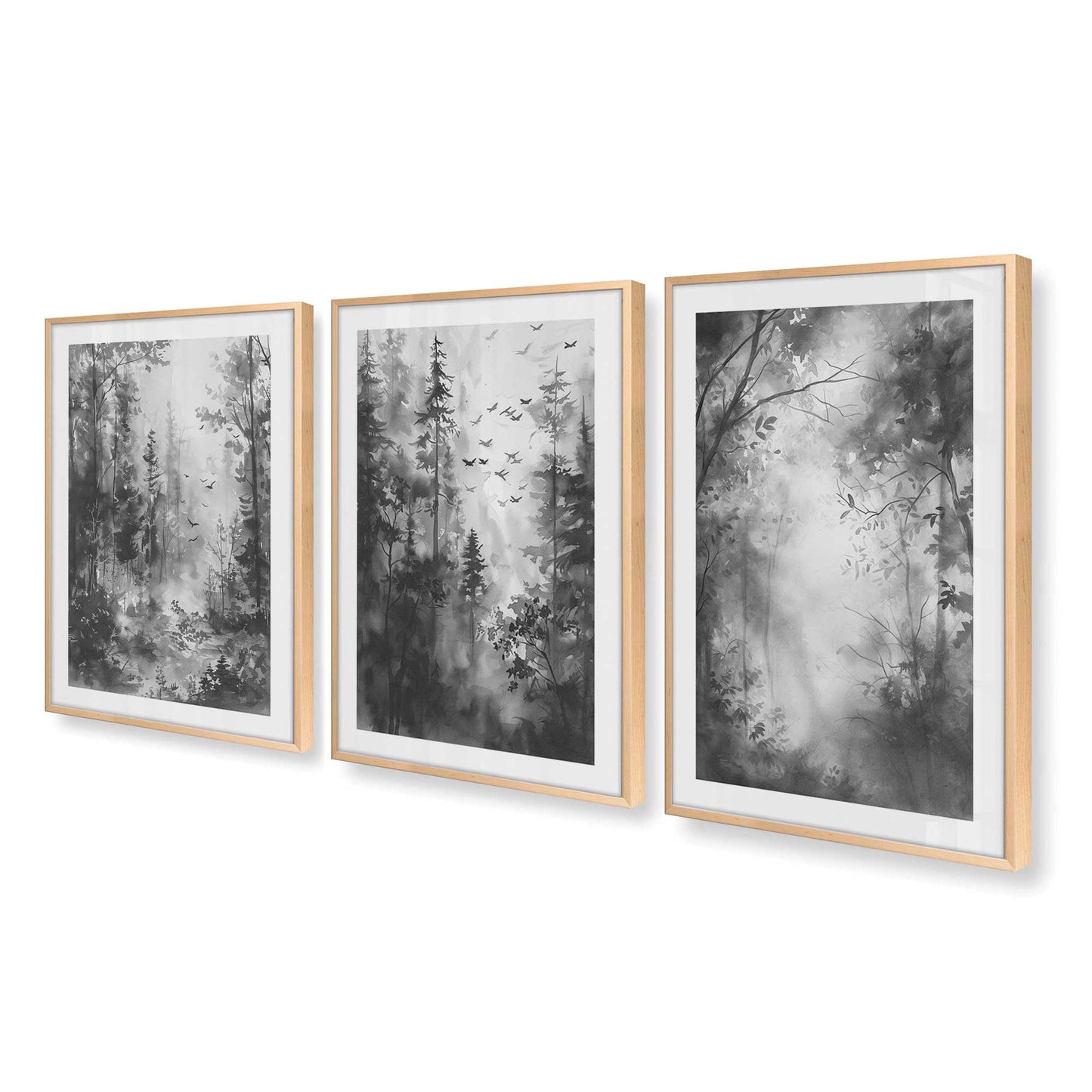 [Color:Raw Maple], Picture of art in a Raw Maple frame at an angle