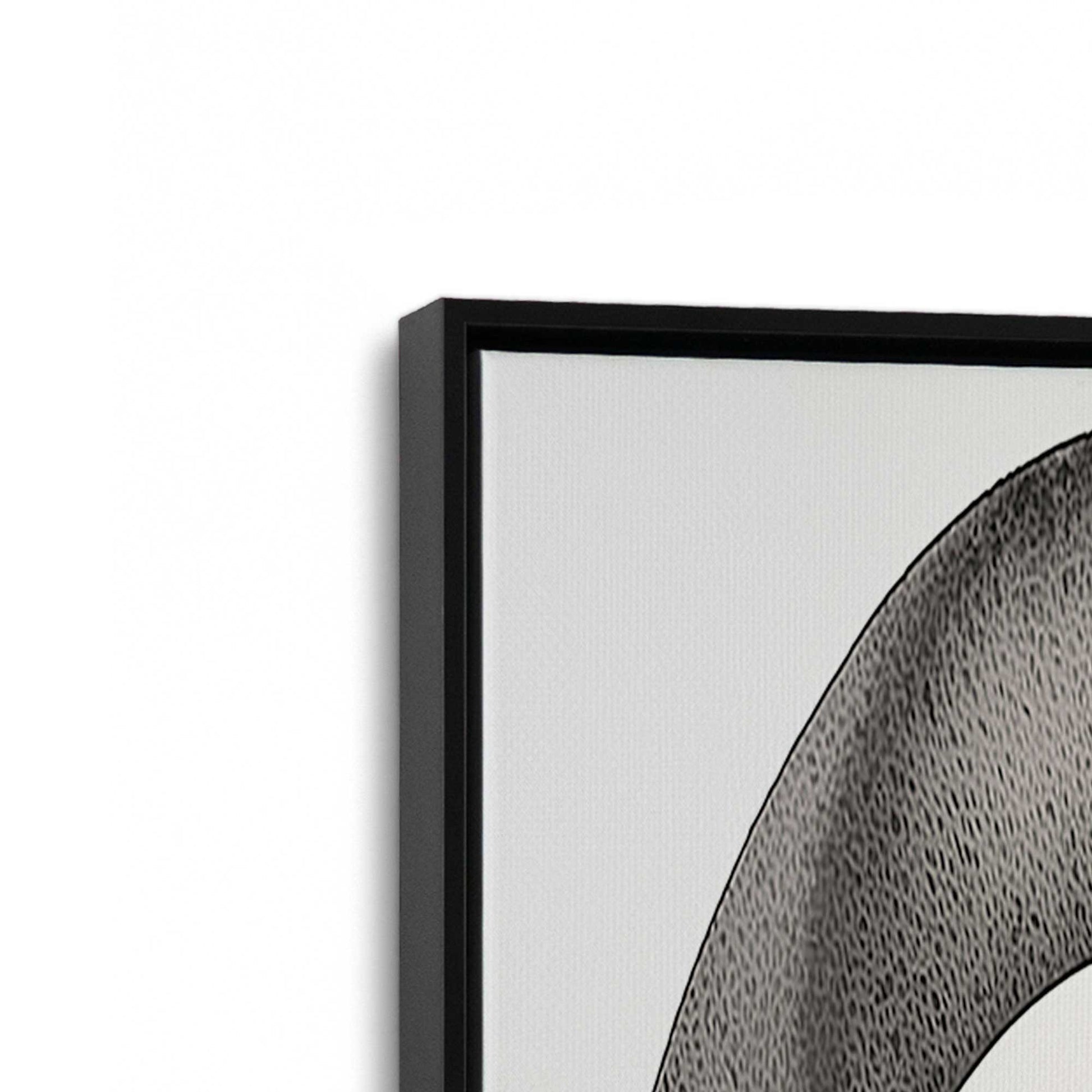 [Color:Satin Black], Picture of art in a Satin Black frame at an angle