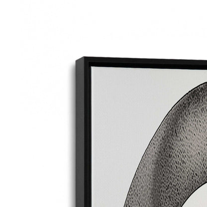 [Color:Satin Black], Picture of art in a Satin Black frame at an angle