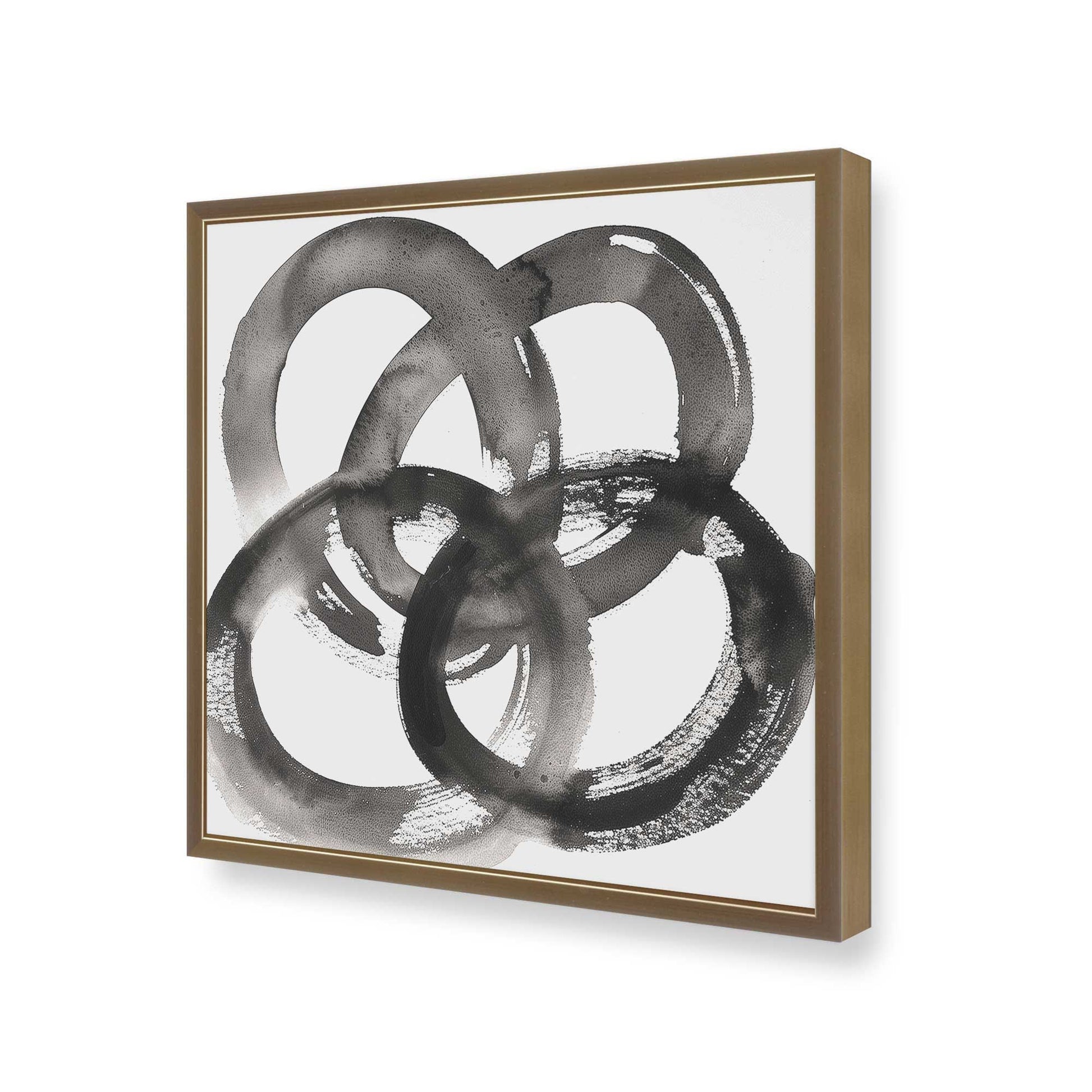 [Color:Brushed Gold], Picture of art in a Brushed Gold frame at an angle