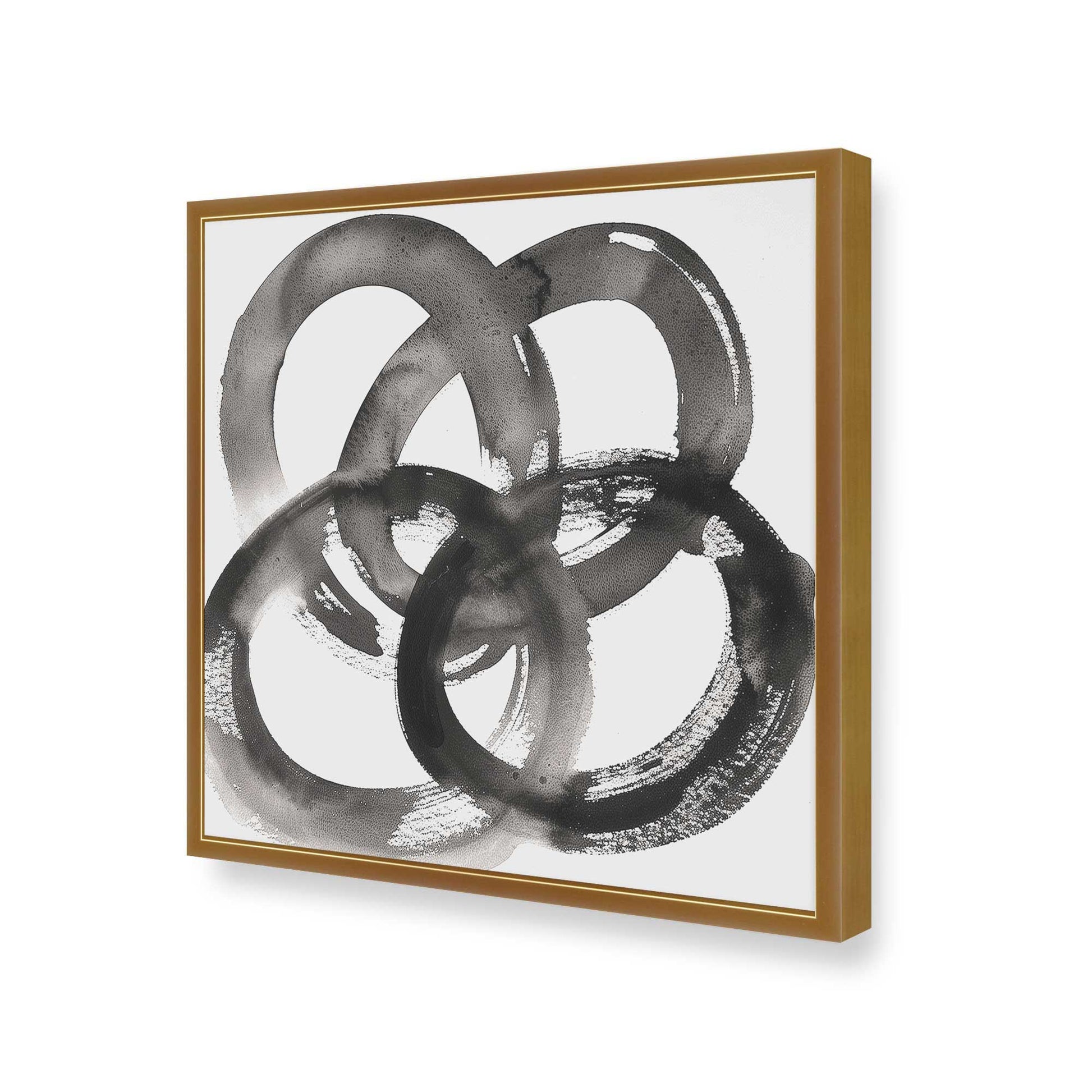 [Color:Polished Gold], Picture of art in a Polished Gold frame at an angle