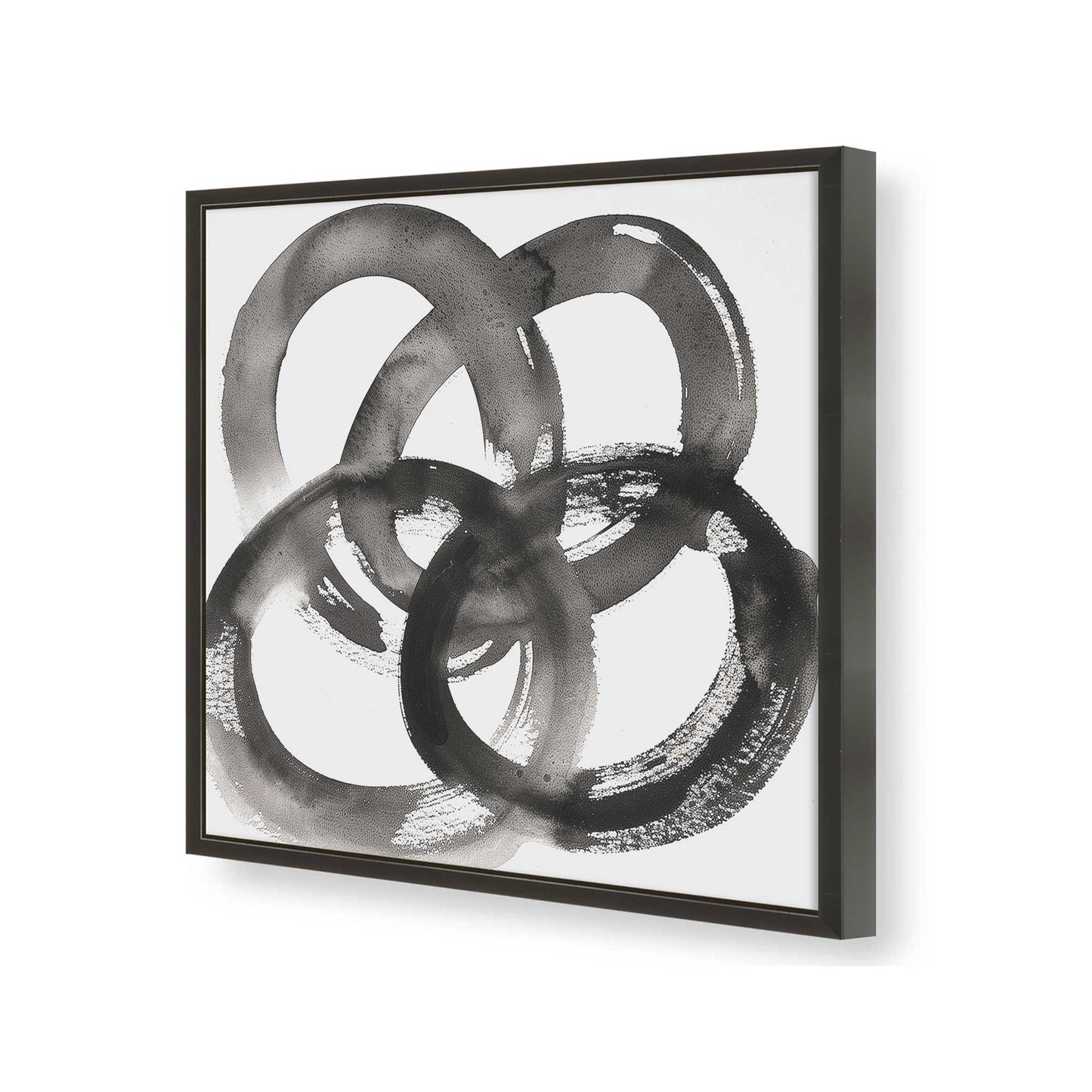 [Color:Satin Black], Picture of art in a Satin Black frame at an angle