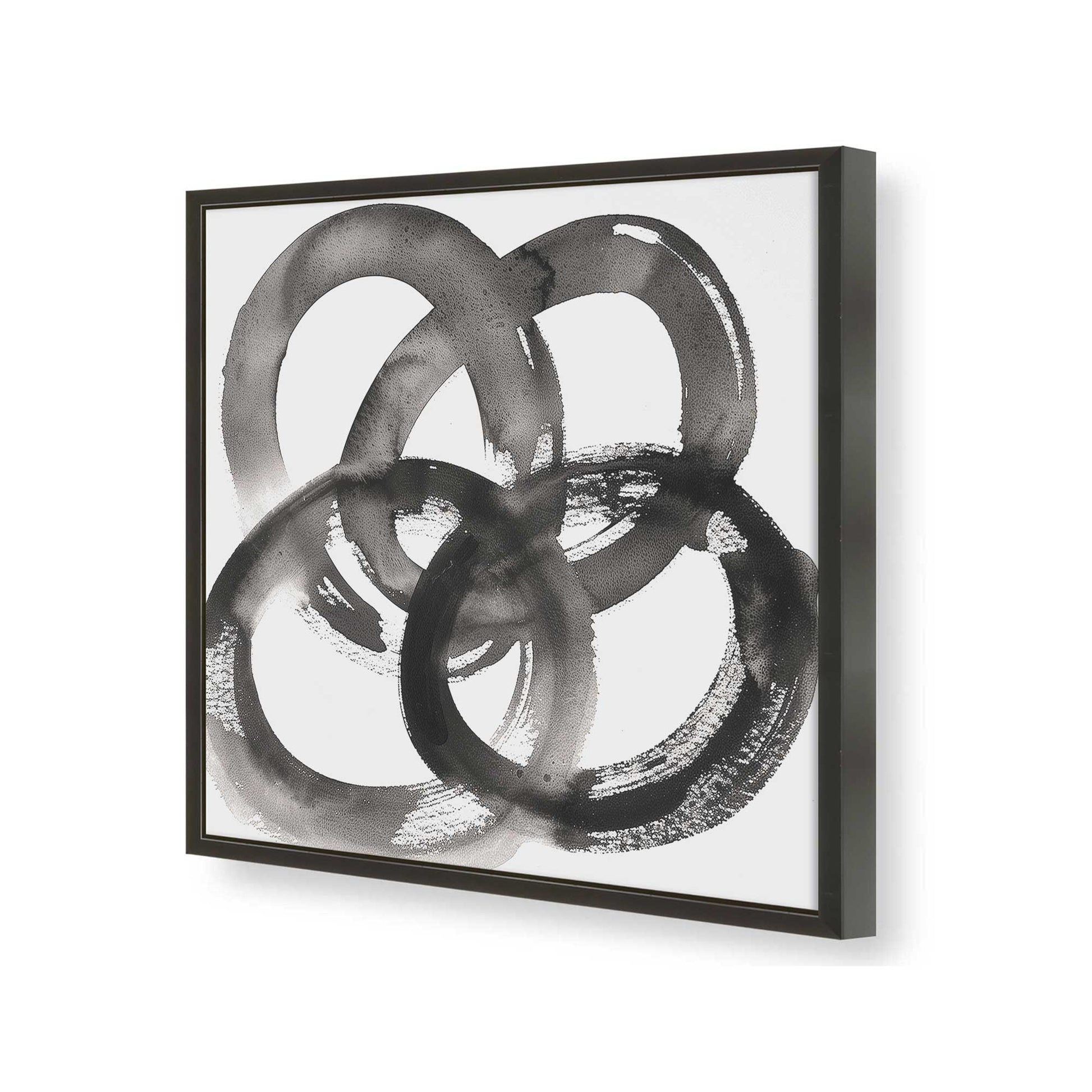 [Color:Satin Black], Picture of art in a Satin Black frame at an angle