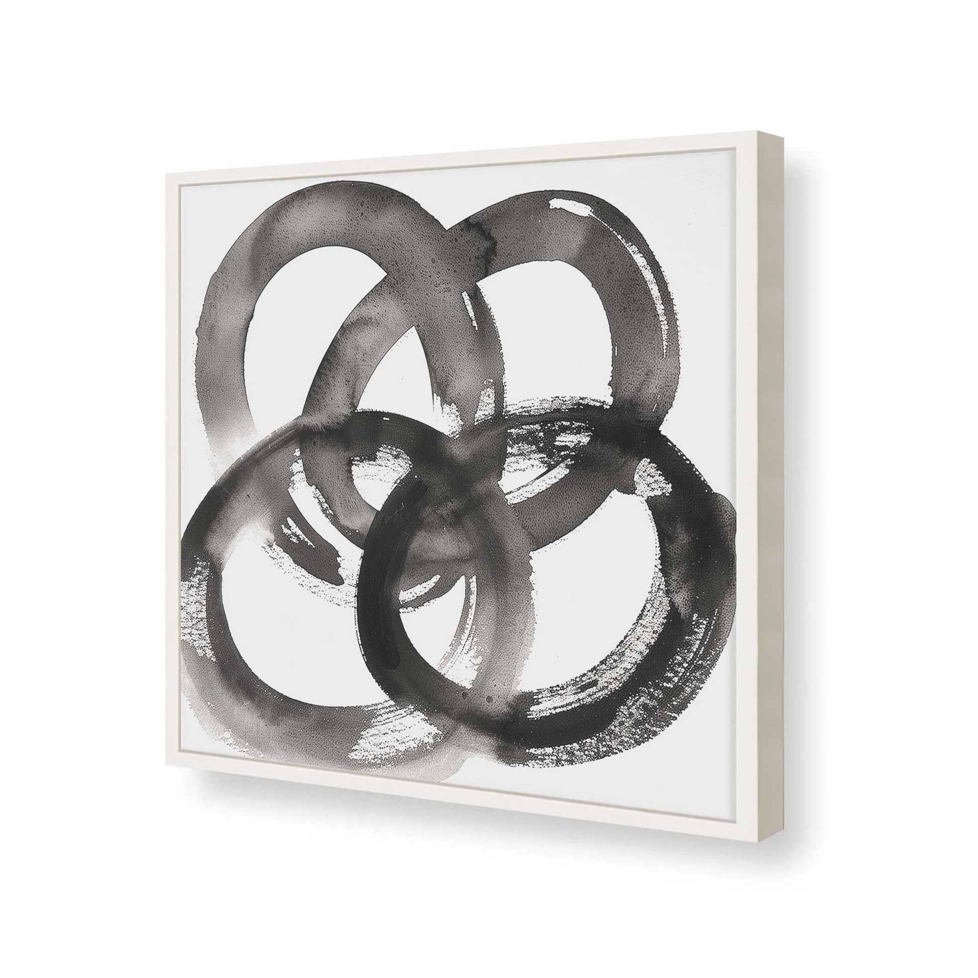 [Color:Opaque White], Picture of art in a Opaque White frame at an angle