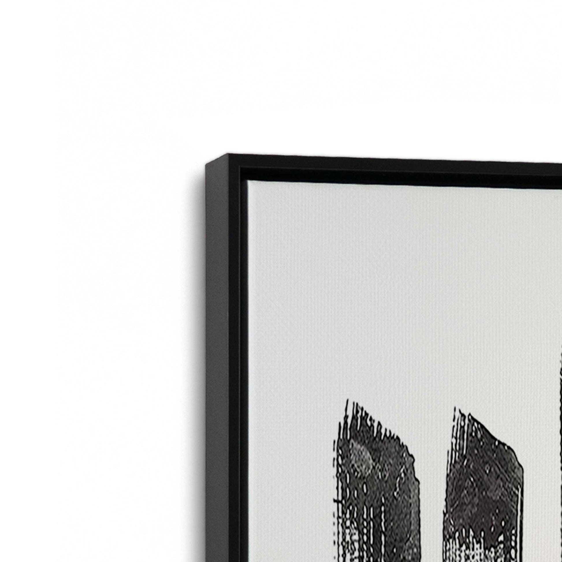 [Color:Satin Black], Picture of art in a Satin Black frame at an angle