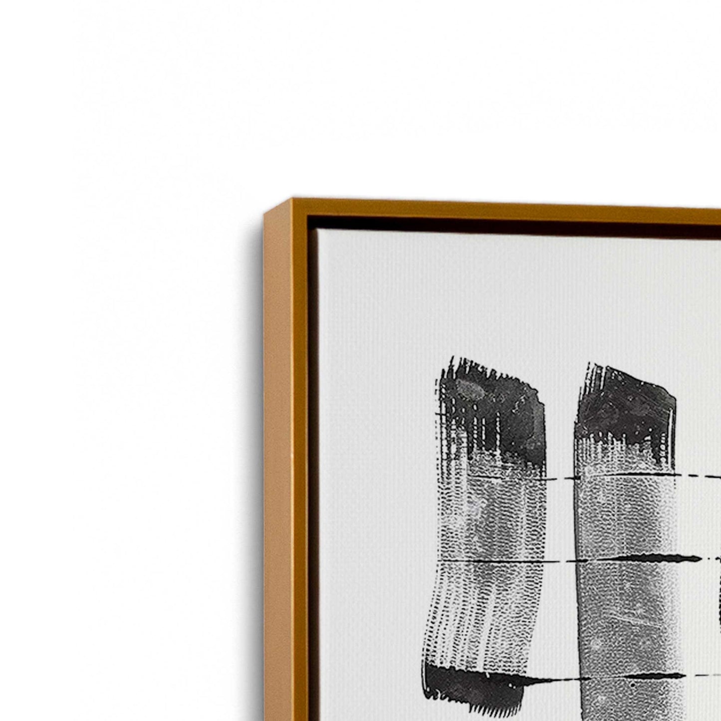 [Color:Polished Gold], Picture of art in a Polished Gold frame at an angle