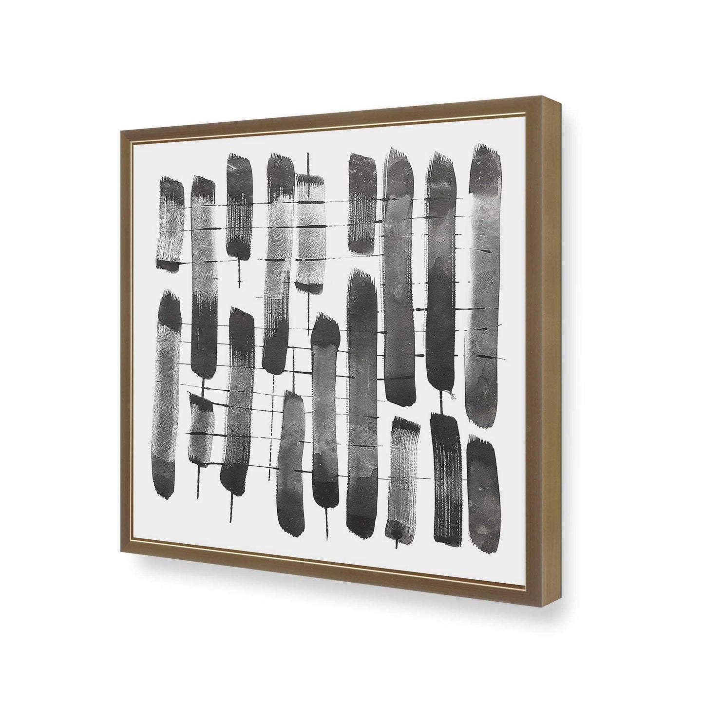 [Color:Brushed Gold], Picture of art in a Brushed Gold frame at an angle