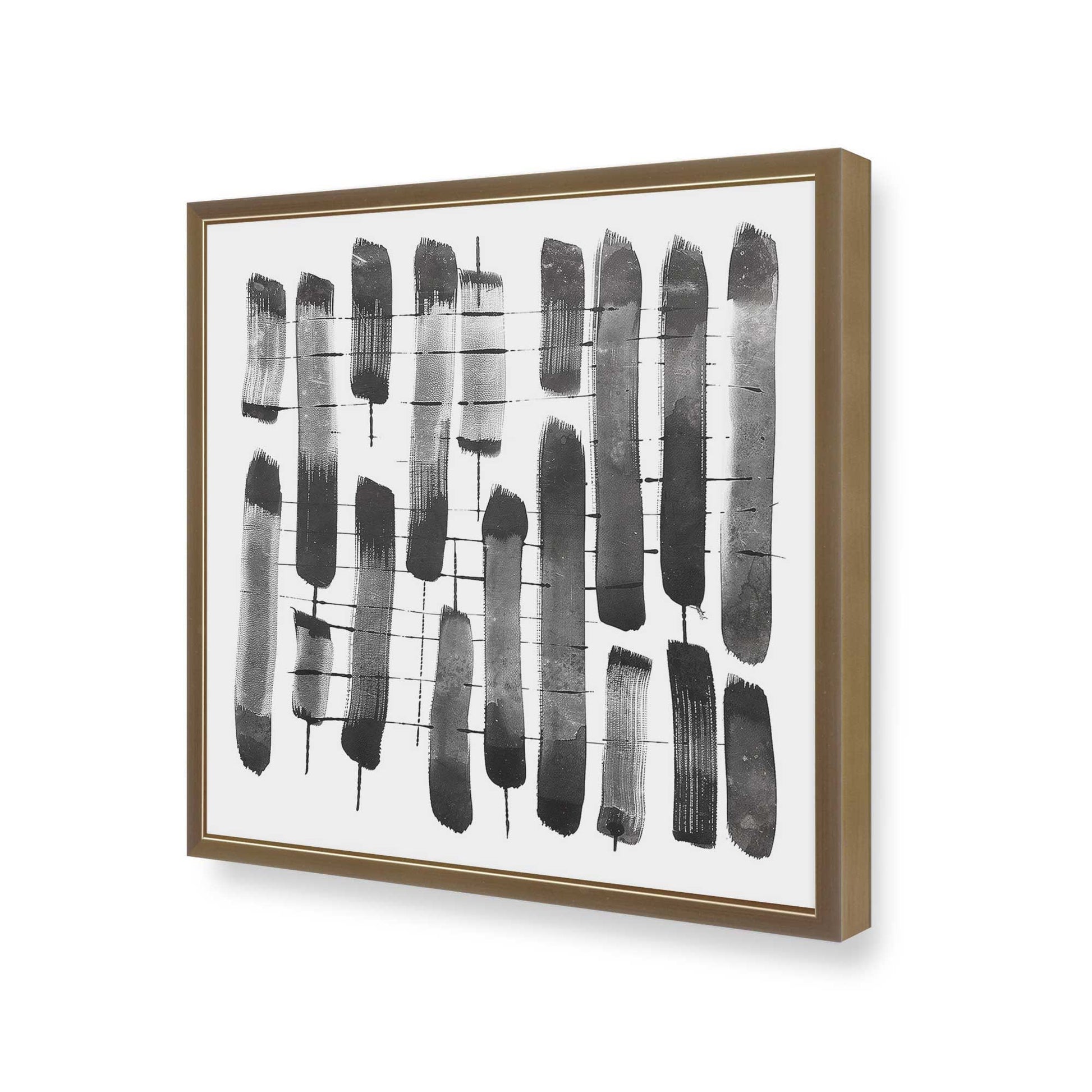[Color:Brushed Gold], Picture of art in a Brushed Gold frame at an angle