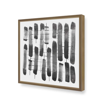 [Color:Brushed Gold], Picture of art in a Brushed Gold frame at an angle