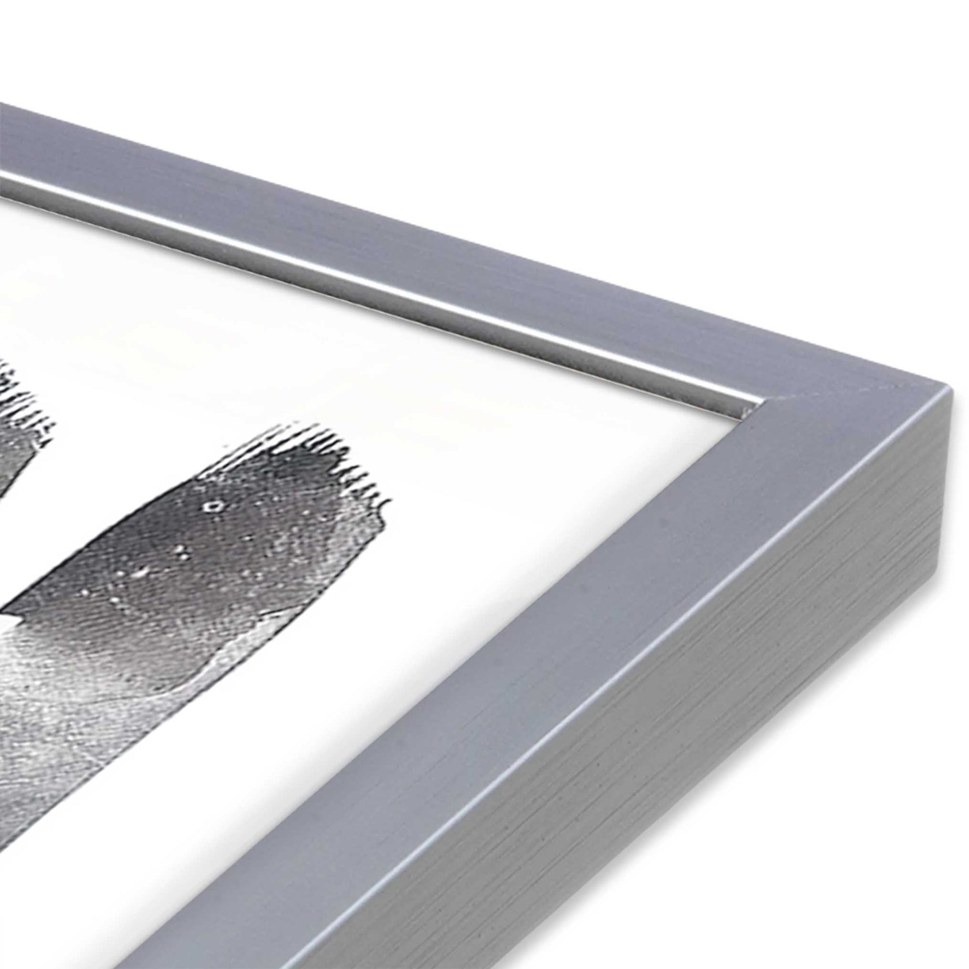 [Color:Polished Chrome], Picture of art in a Polished Chrome frame of the corner