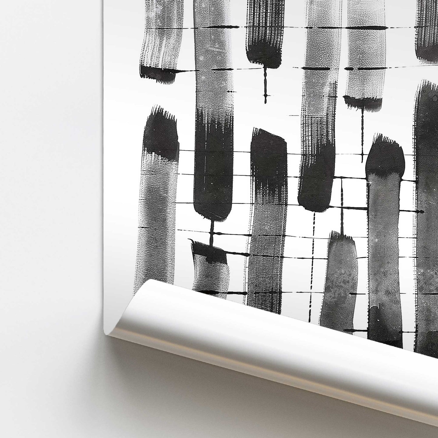 [color:Rolled Print], Picture of close up of art