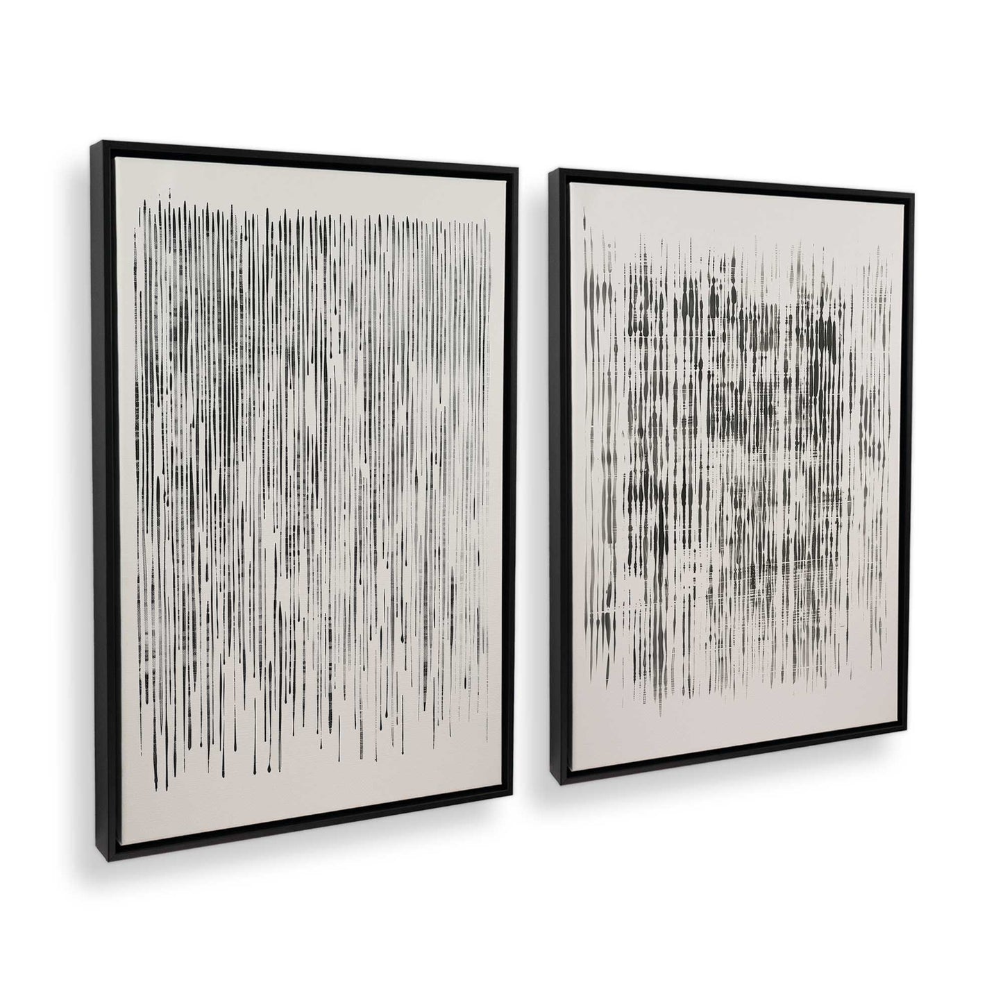 [Color:Satin Black], Picture of art in a Satin Black frame at an angle