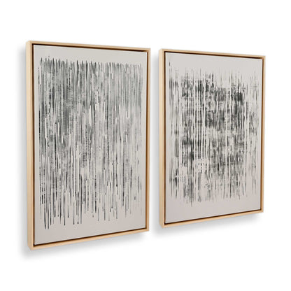 [Color:American Maple], Picture of art in a American Maple frame at an angle