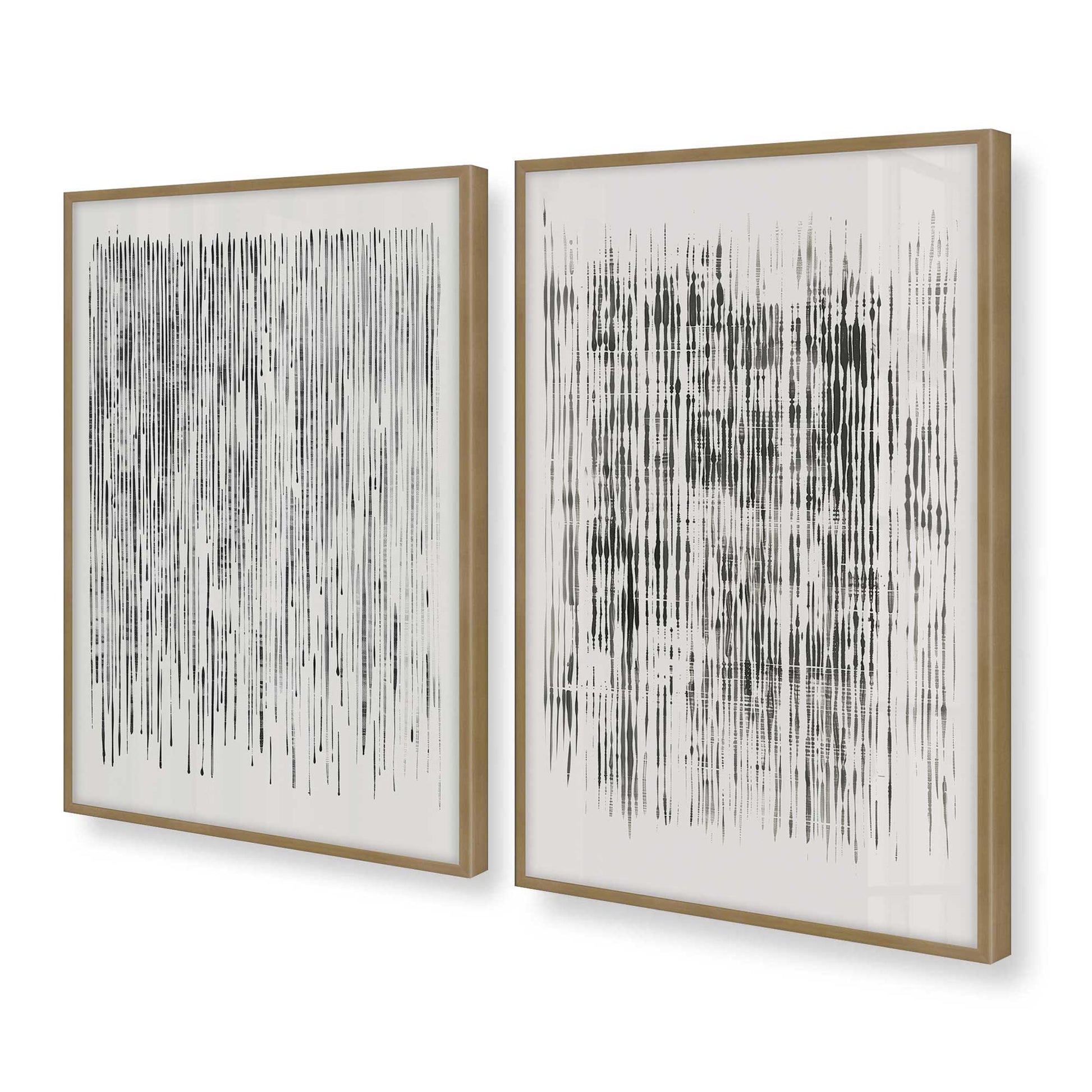 [Color:Brushed Gold], Picture of art in a Brushed Gold frame at an angle