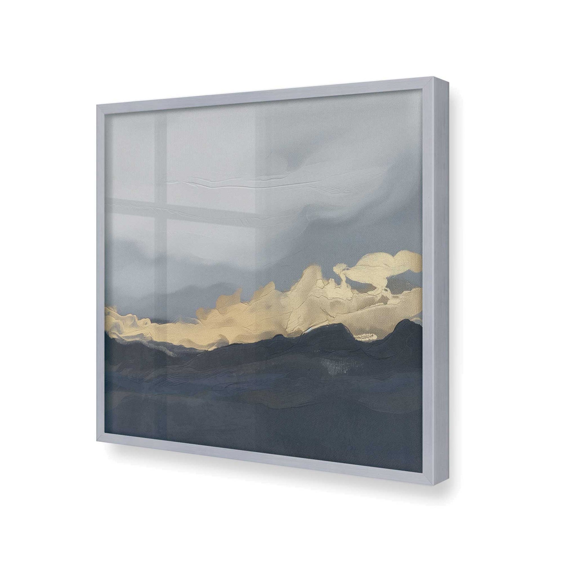 [Color:Polished Chrome], Picture of art in a Polished Chrome frame at an angle
