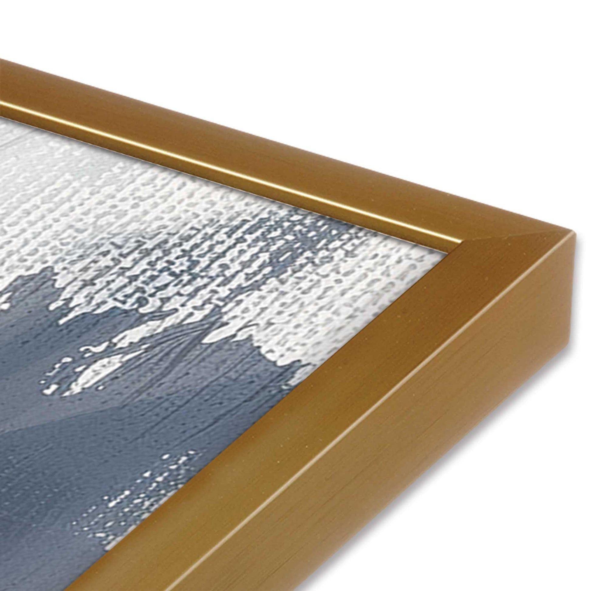 [Color:Polished Gold], Picture of art in a Polished Gold frame at an angle