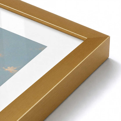 [Color:Polished Gold], Picture of art in a Polished Chrome frame at an angle