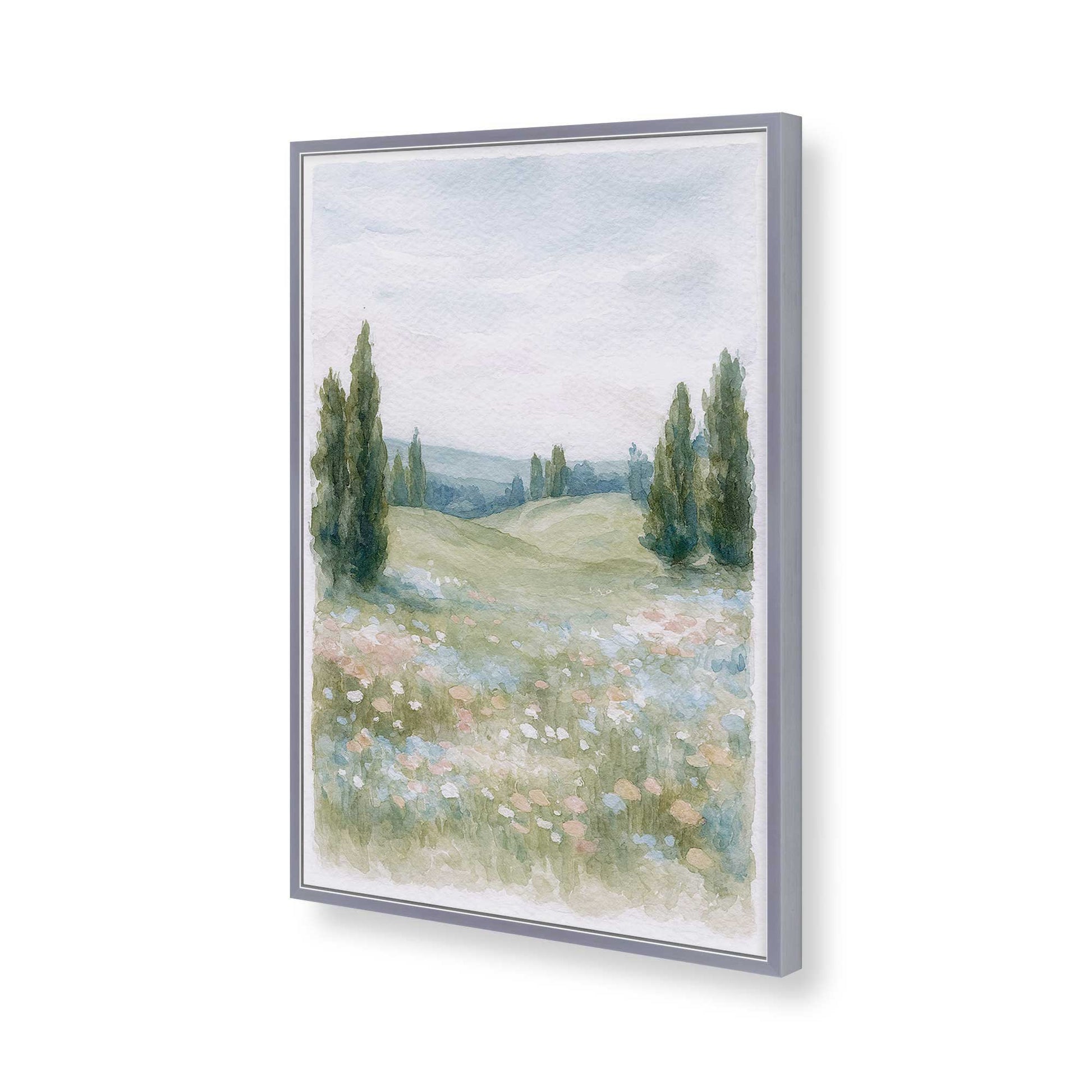 [Color:Polished Chrome], Picture of art in a Polished Chrome frame of the corner