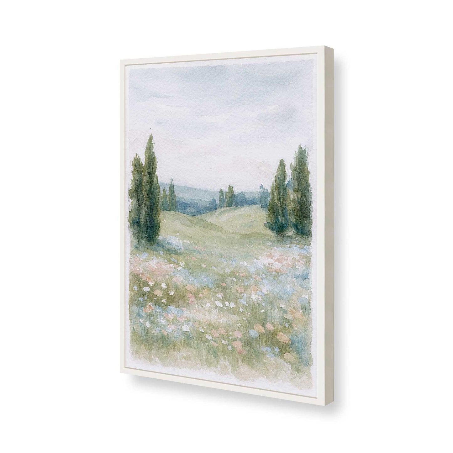 [Color:Opaque White], Picture of art in a Opaque White frame of the corner