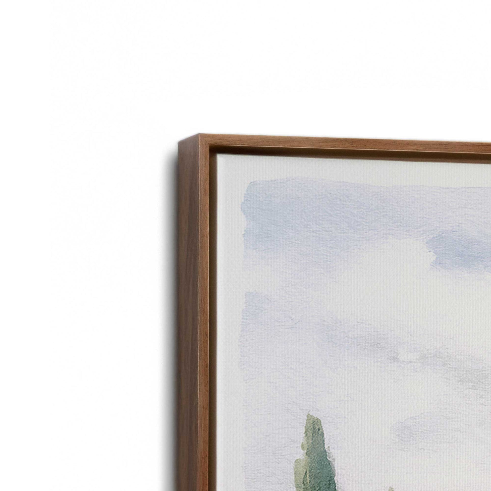 [Color:Walnut], Picture of art in a Walnut frame at an angle
