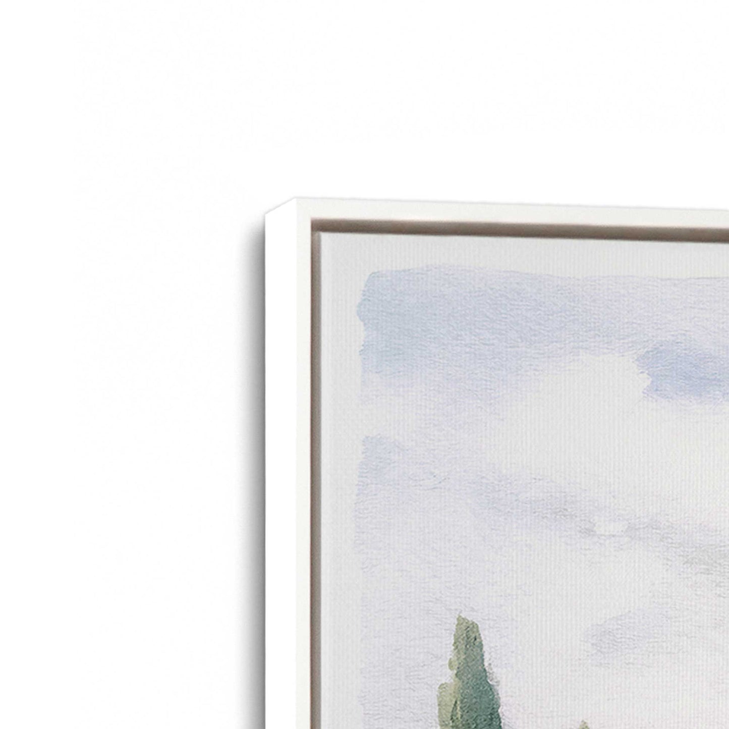 [Color:Opaque White], Picture of art in a White frame at an angle