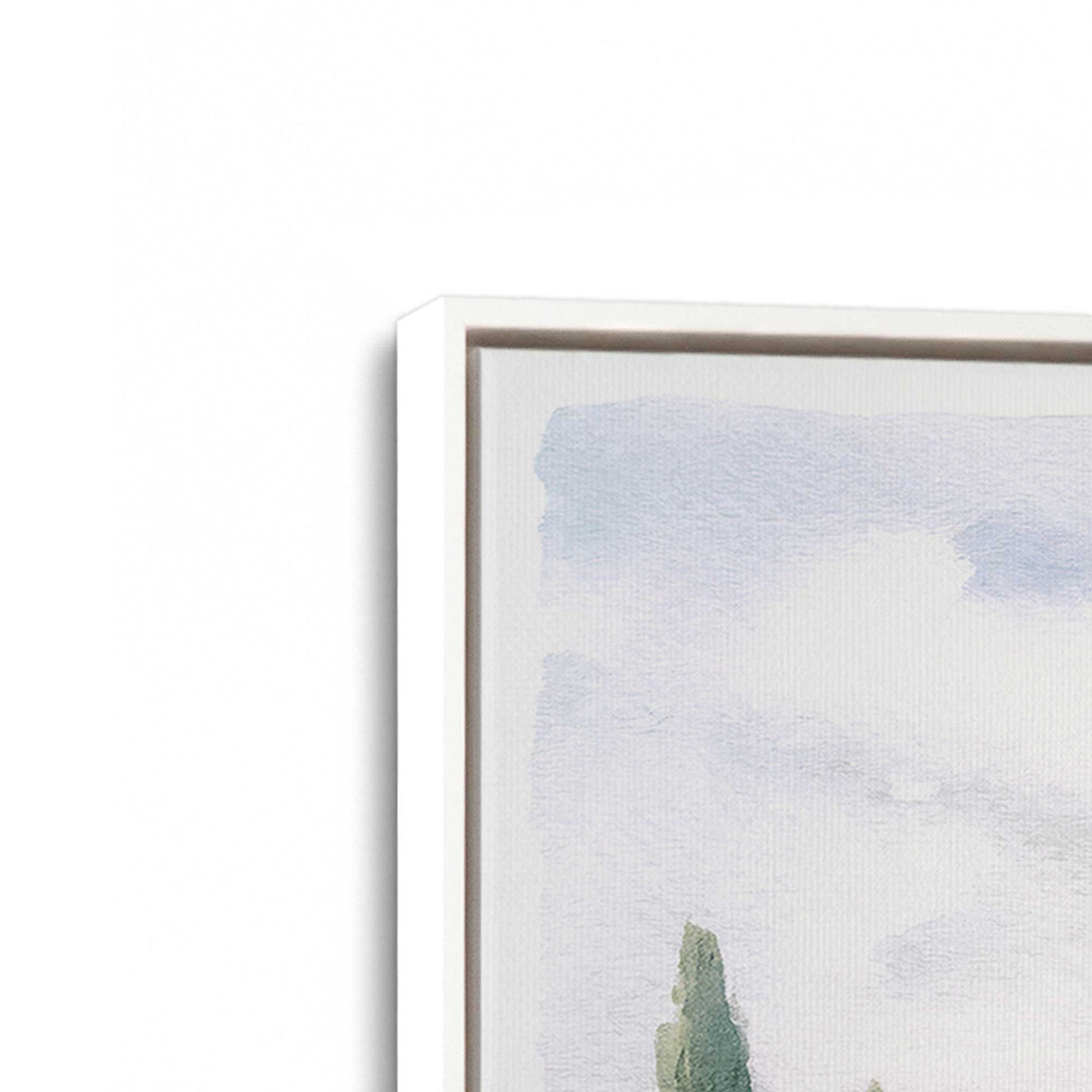 [Color:Opaque White], Picture of art in a White frame at an angle