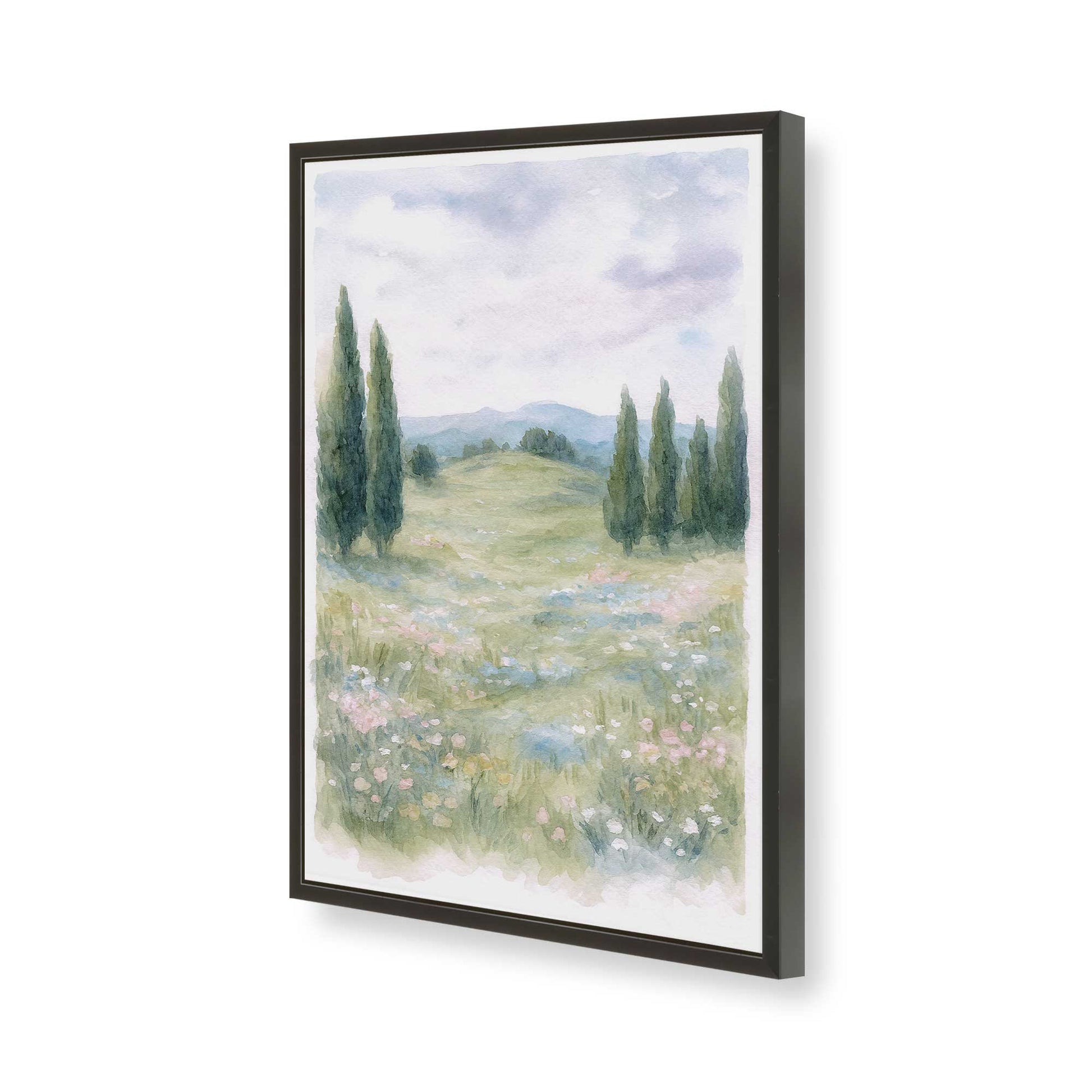 [Color:Satin Black], Picture of art in a Satin Black frame of the corner