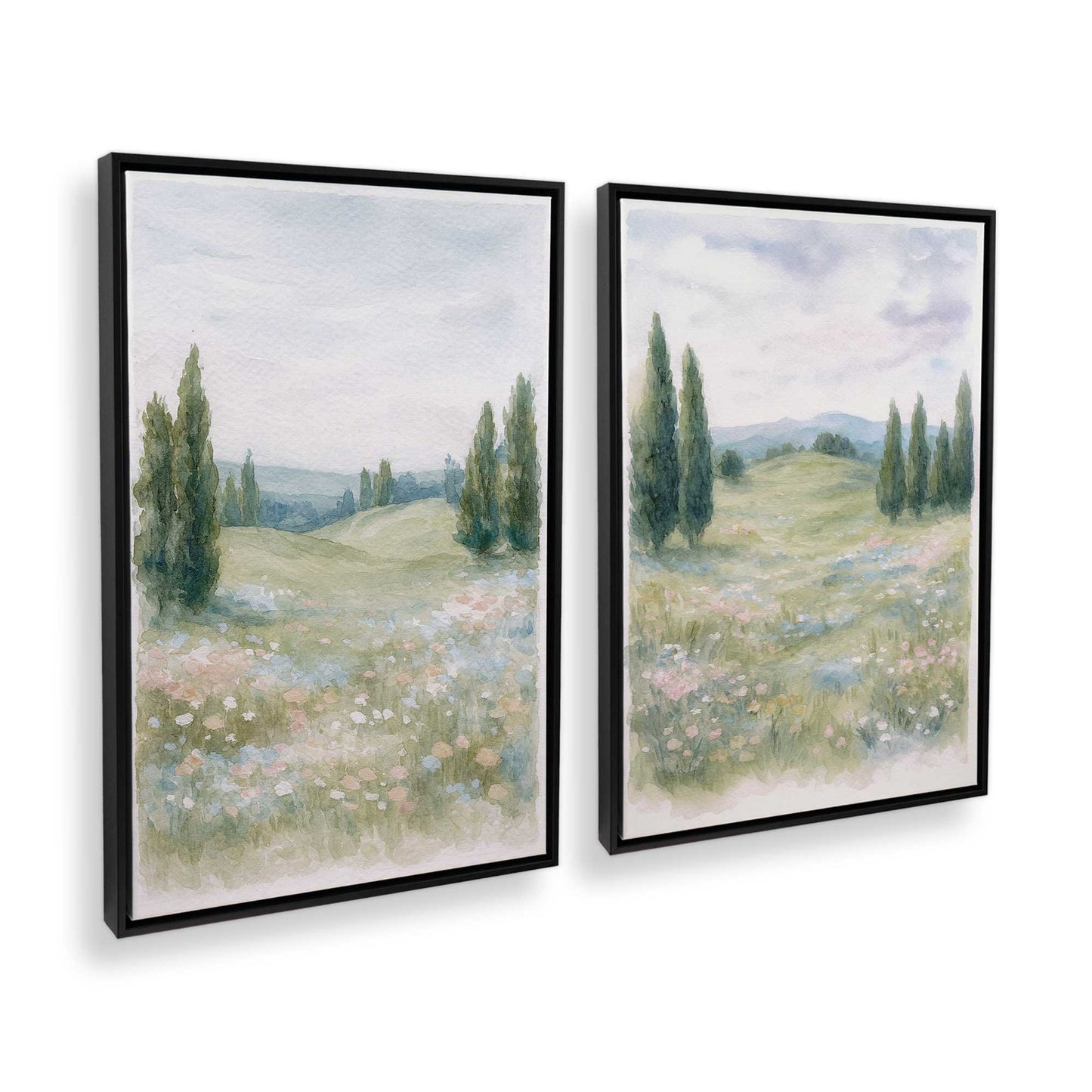 [Color:Satin Black], Picture of art in a Satin Black frame at an angle