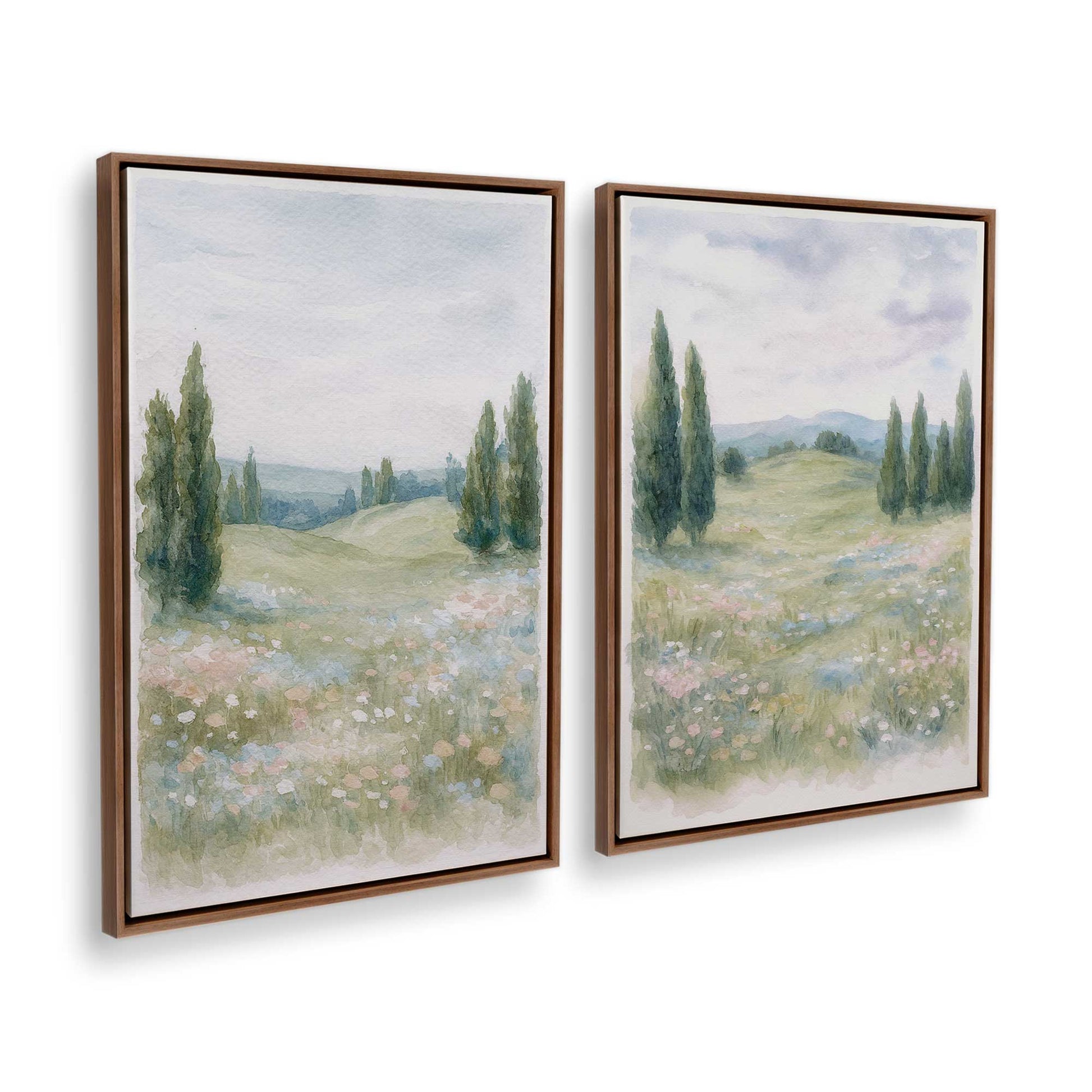 [Color:Walnut], Picture of art in a Walnut frame at an angle