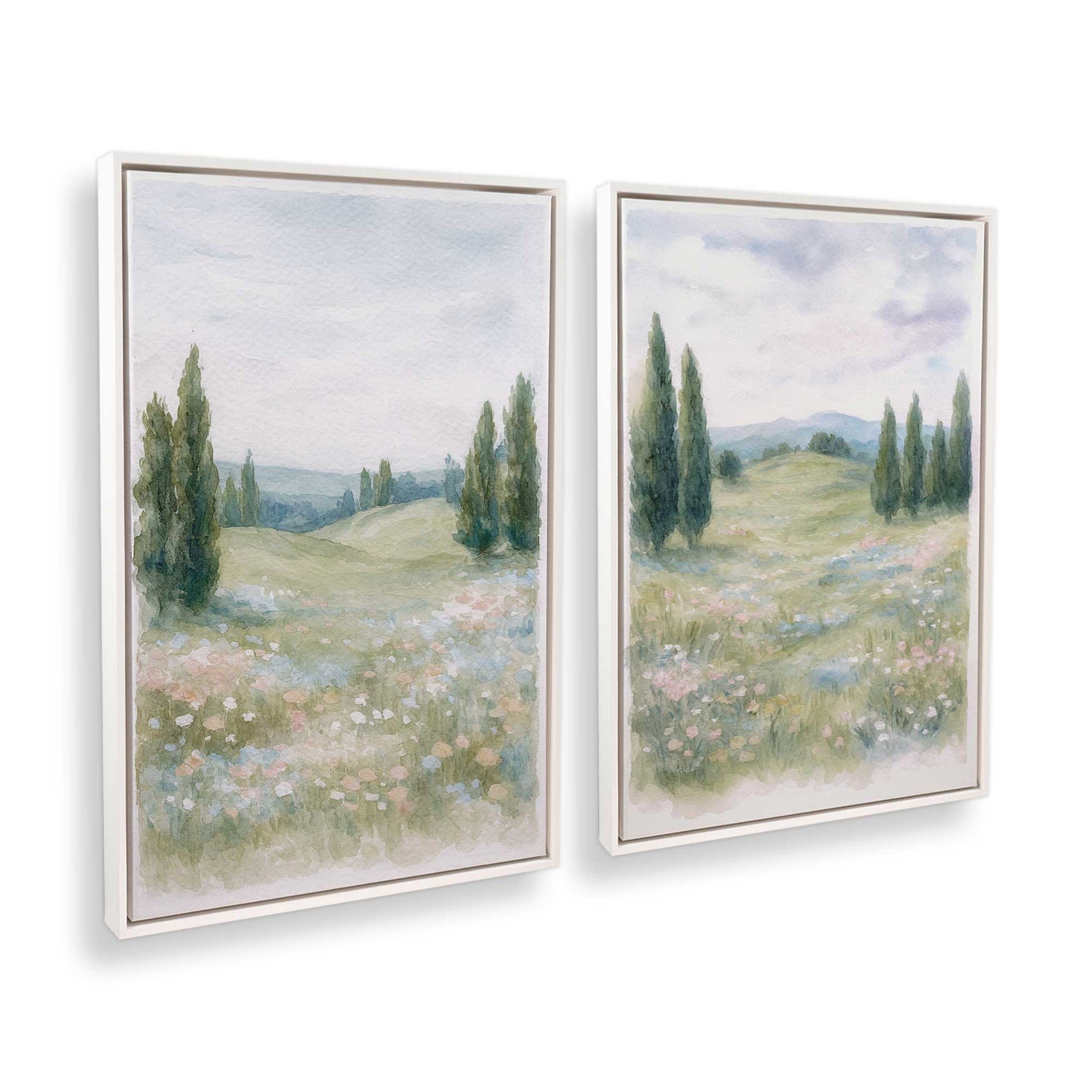 [Color:Opaque White], Picture of art in a White frame at an angle