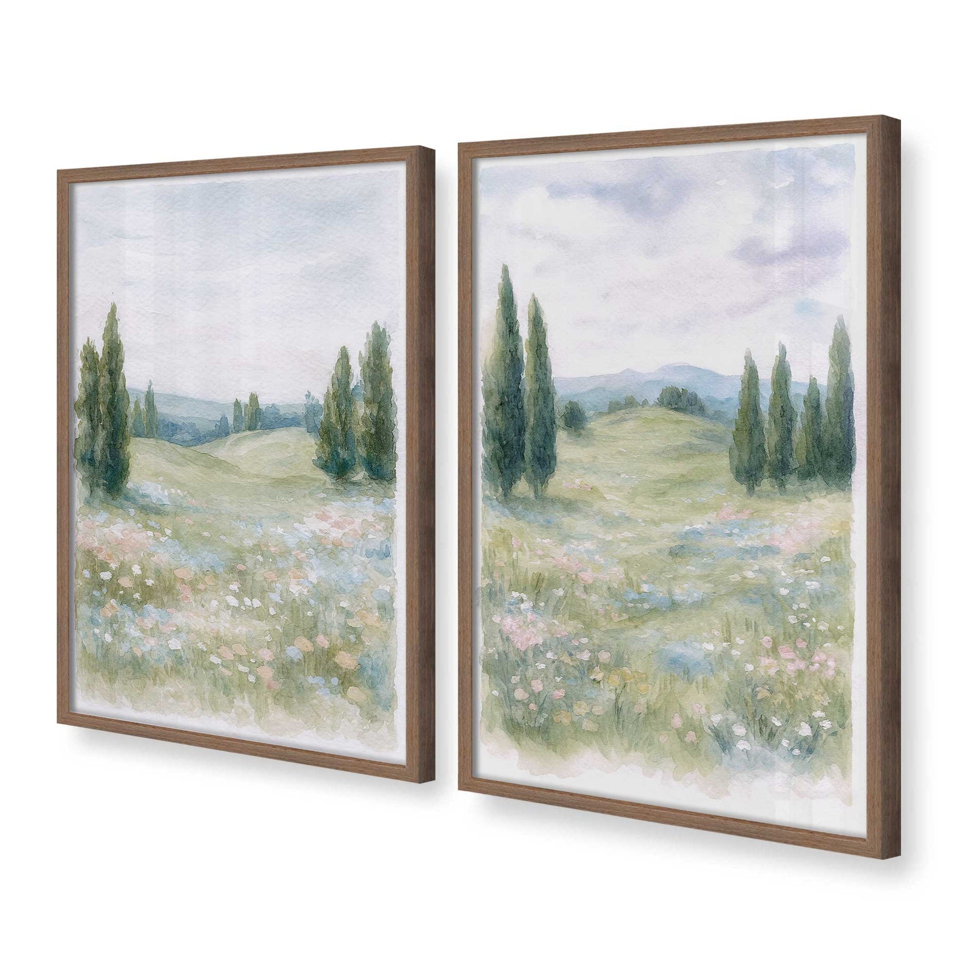 [Color:Walnut], Picture of art in a Walnut frame at an angle
