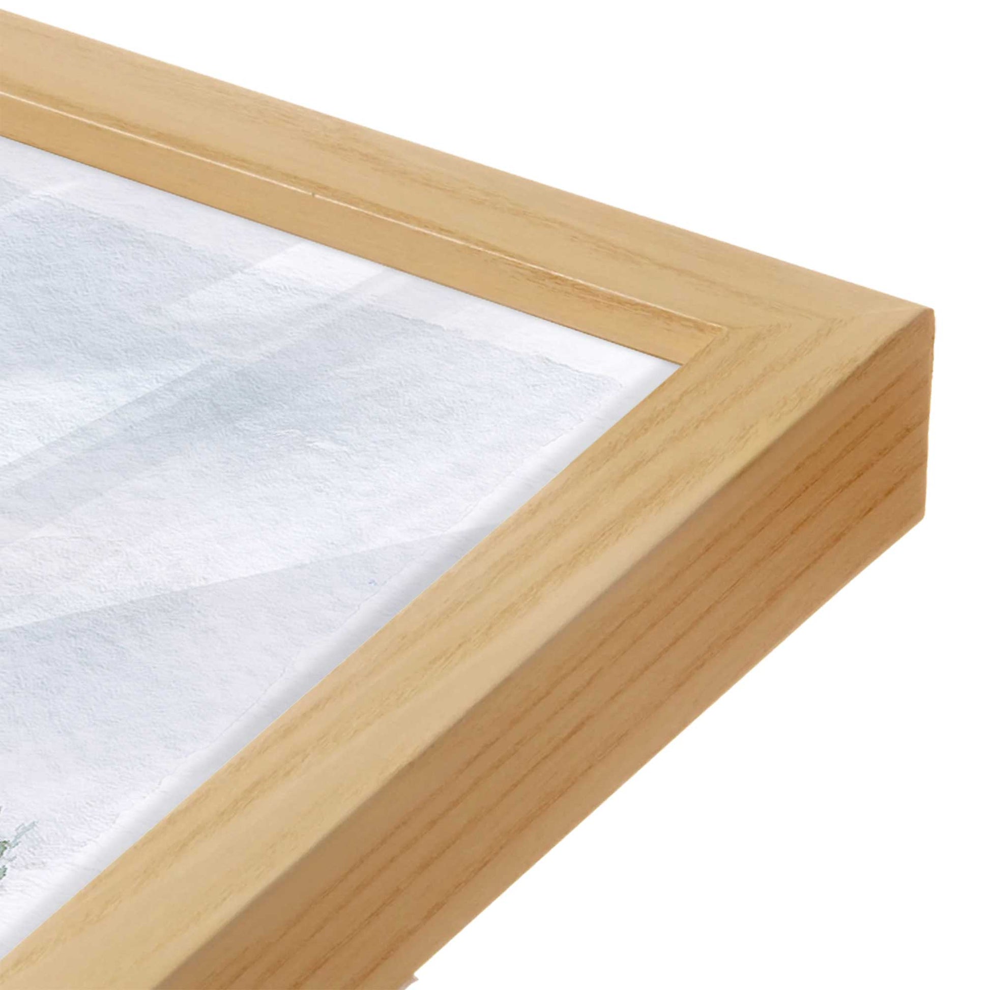 [Color:American Maple], Picture of art in a American Maple frame of the corner