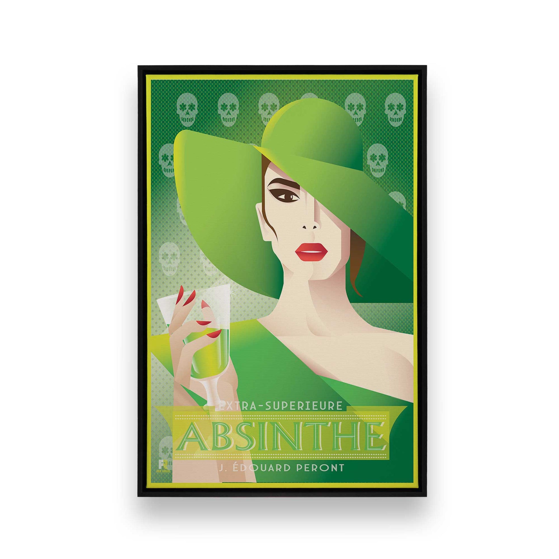 [Color:Satin Black], Picture of art in a Satin Black frame