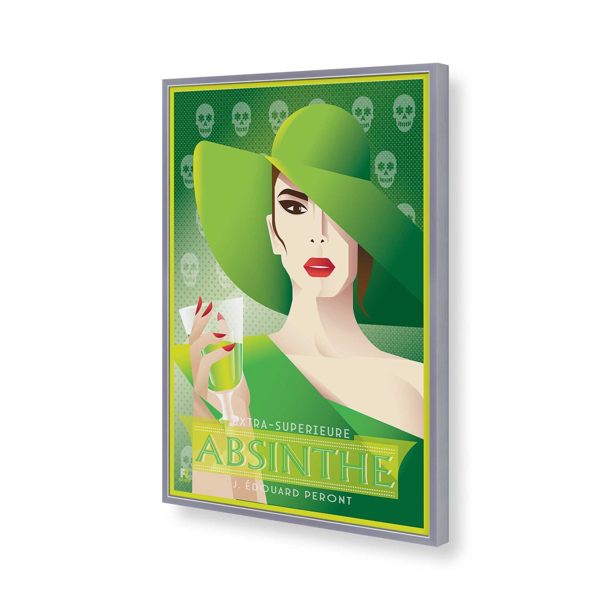 [Color:Polished Chrome], Picture of art in a Polished Chrome frame of the corner