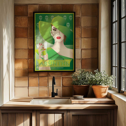 [Color:Walnut], Picture of art in a Walnut frame at an angle