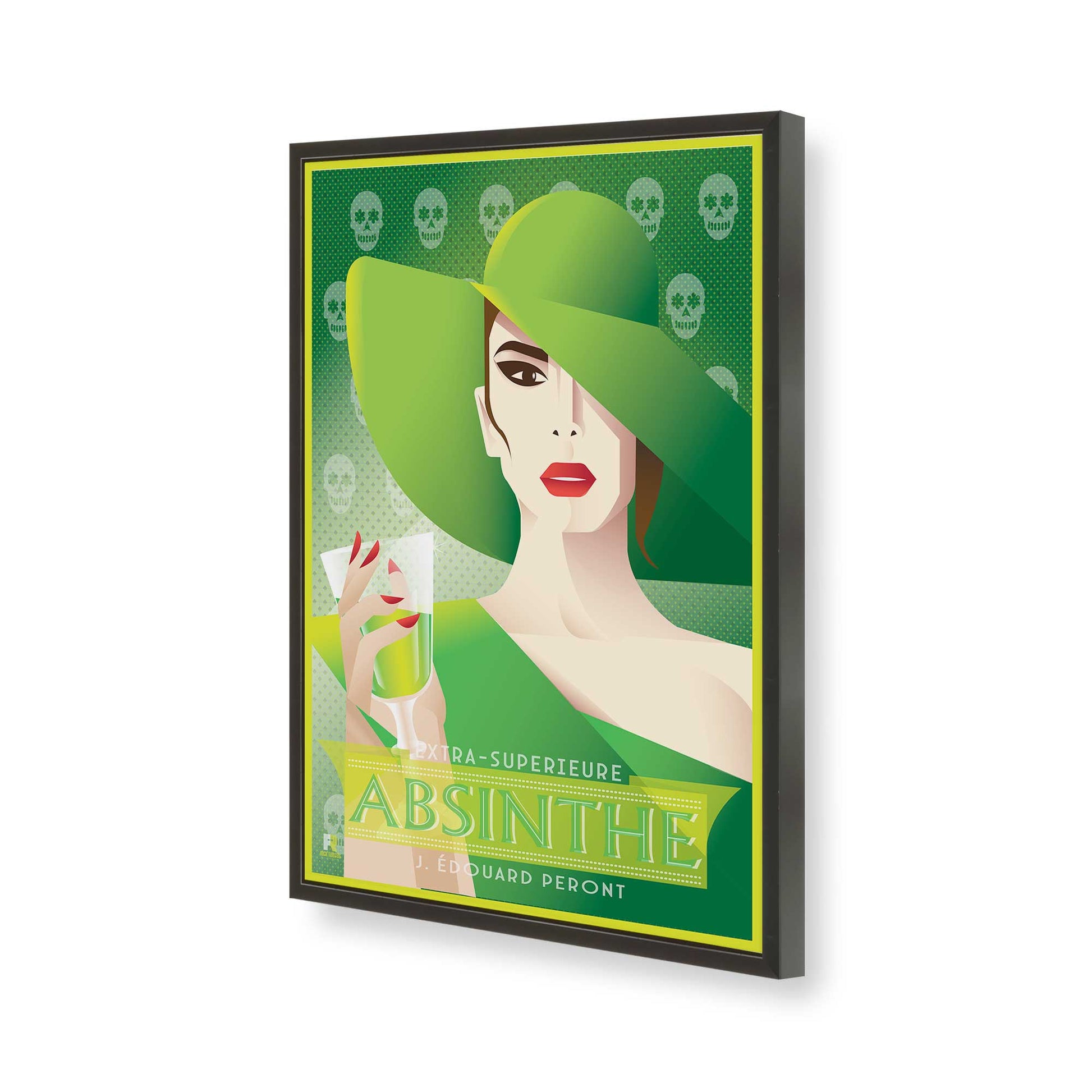 [Color:Satin Black], Picture of art in a Satin Black frame of the corner