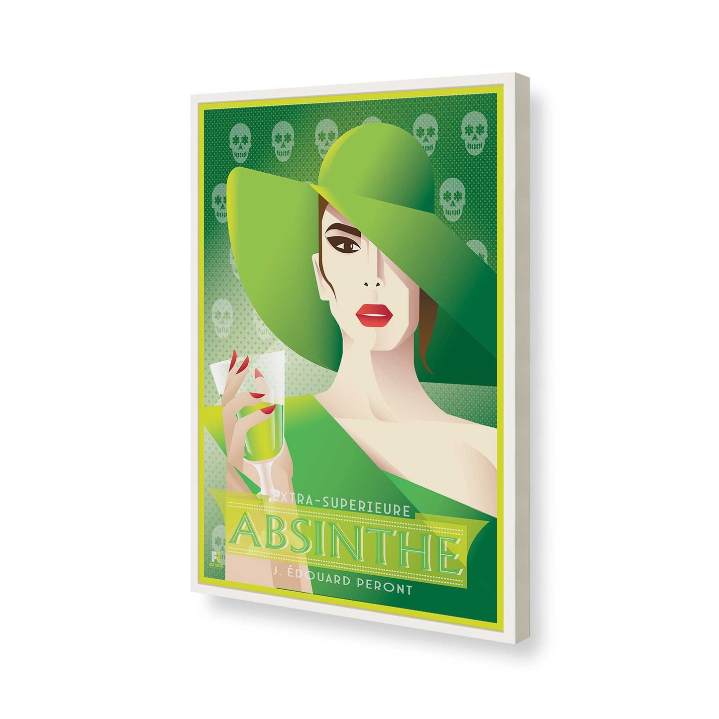 [Color:Opaque White], Picture of art in a Opaque White frame of the corner