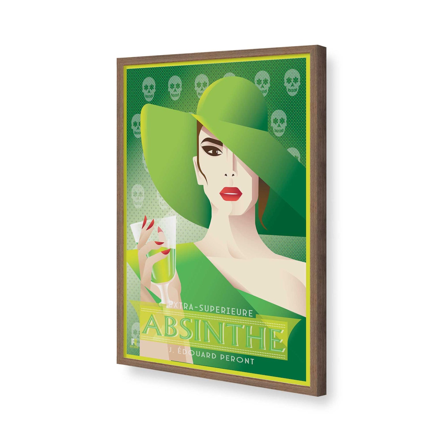 [Color:Walnut], Picture of art in a Walnut frame of the corner