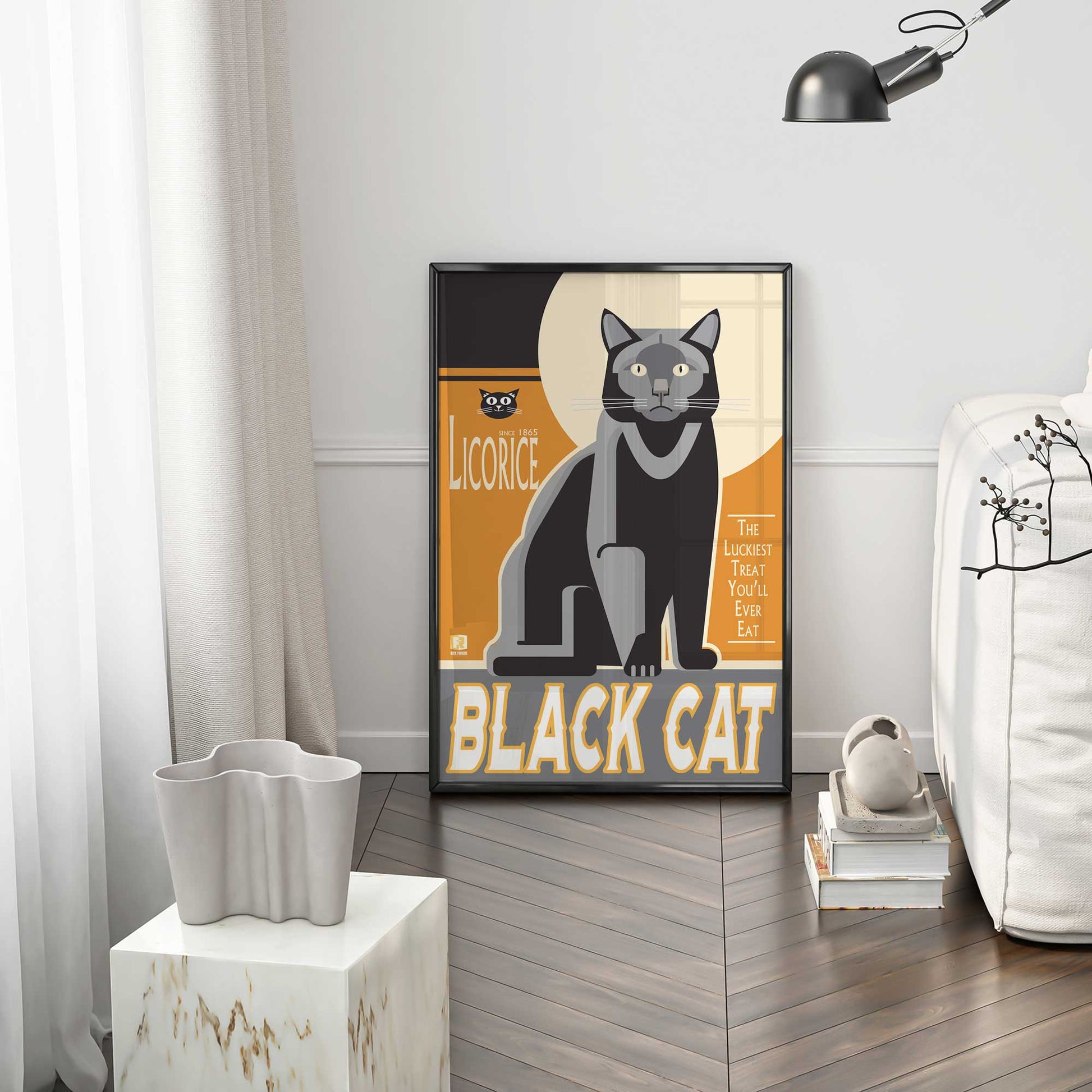 [Color:Walnut], Picture of art in a Walnut frame at an angle